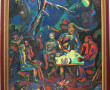 BRACENKO (Xxème) "La Crèche", huile sur 