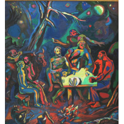 BRACENKO (Xxème) "La Crèche", huile sur 