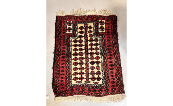 Tapis de tribu en laine points noués à d