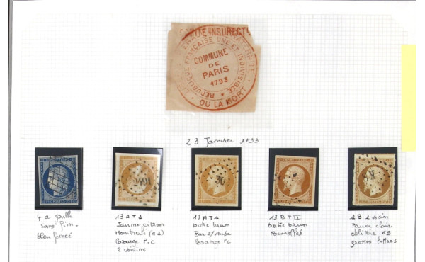 FRANCE - Etude du 10 c bistre non dentel