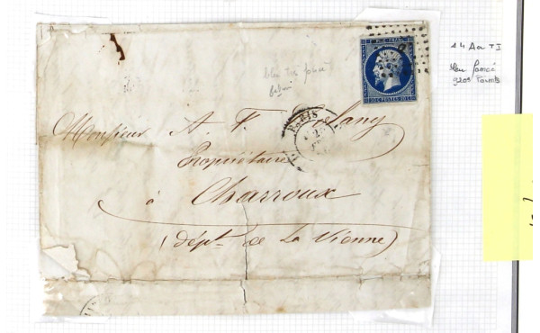 FRANCE - Empire non dentelé - Pli avec 2