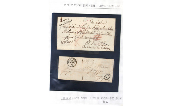 PREPHILATELIE - 2 lettres: lettre avec c