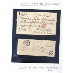 PREPHILATELIE - 2 lettres: lettre avec c