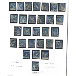 FRANCE type Sage - Ensemble de 28 timbrs