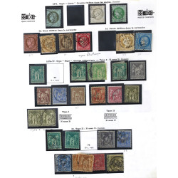 FRANCE - IIIe Rep. - Ensemble de timbres