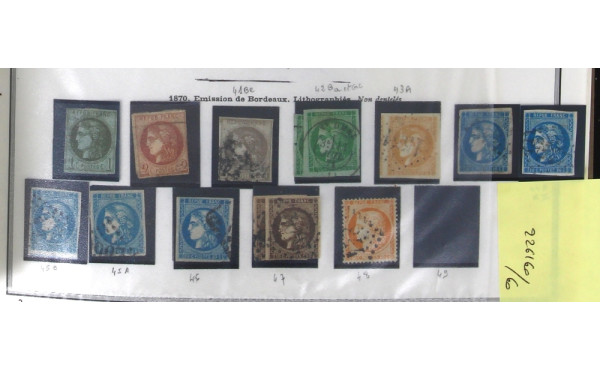 FRANCE - Emission de BORDEAUX 1870 - Ens