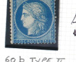 FRANCE - Cérès dentelé n° 60b 25 c bleu 