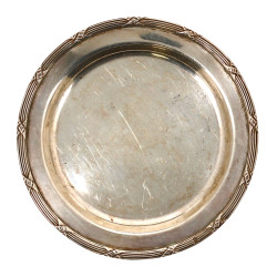Dessous de bouteille en argent, poinçon 