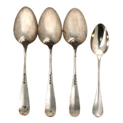 3 cuillères de table en argent étranger,