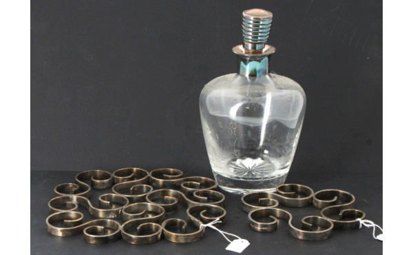 CHRISTOFLE - Carafe en cristal, avec col