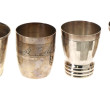 Lot de 4 timbales en métal argenté dont 