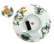 CHINE - 3 porcelaines : Coupe creuse déc