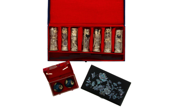 Asie - Coffret en laque et incrustations