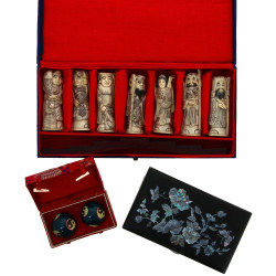 Asie - Coffret en laque et incrustations