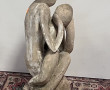 Sculpture contemporaine "Couple enlacé",