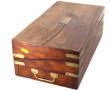 Ecritoire de marine en acajou et laiton,