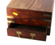 Ecritoire de marine en acajou et laiton,