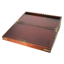 Ecritoire de marine en acajou et laiton,