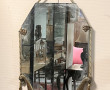Miroir ART DECO entourage en métal à pat