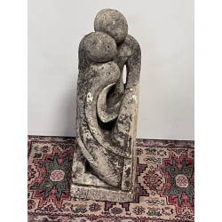 Sculpture contemporaine "Couple enlacé",