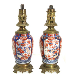 Paire de lampes à pétrole, réservoirs en