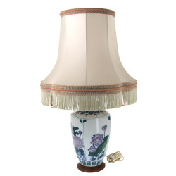 CHINE - Vase en porcelaine monté en lamp