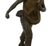 Paire de bougeoirs anciens en laiton, H 