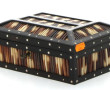 Coffret en bois noirci et épines de porc