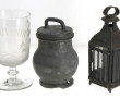 Lot comprenant un grand verre gravé Souv