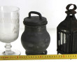 Lot comprenant un grand verre gravé Souv