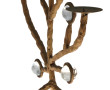Candélabre design en métal martelé doré 
