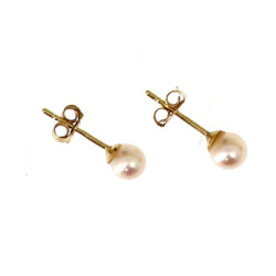 Puces d'oreilles avec perles de culture,