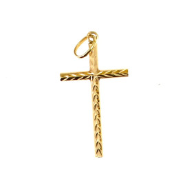 Pendentif croix en or jaune 18 carats, p