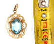 Pendentif ancien en plaqué or et verre f