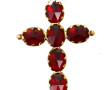 Pendentif croix en or jaune 18 cts, poin