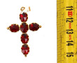 Pendentif croix en or jaune 18 cts, poin