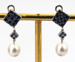 Paire de boucles d'oreilles pendantes en