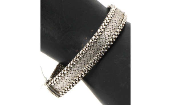 Bracelet ligne en or gris 18 cts, poinço