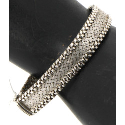 Bracelet ligne en or gris 18 cts, poinço