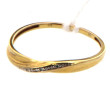 Bague jonc en or jaune 9 carats et 3 pet
