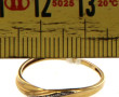 Bague jonc en or jaune 9 carats et 3 pet