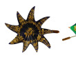 Lot de 3 broches vintages en résine, ann