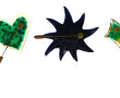 Lot de 3 broches vintages en résine, ann