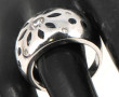 Importante bague jonc en or gris 18 cts 