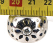 Importante bague jonc en or gris 18 cts 