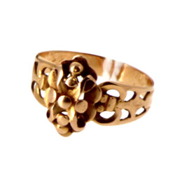 Bague ancienne en or jaune 18 cts, poinç