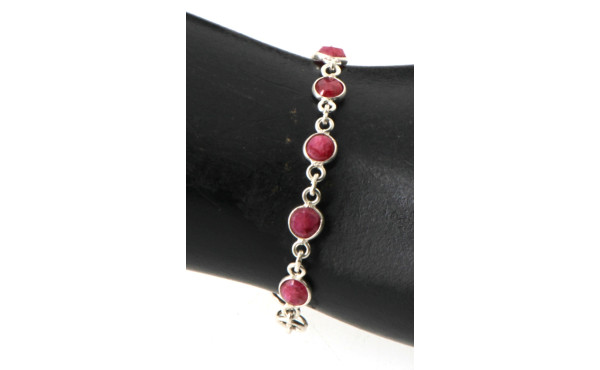 Bracelet ligne en argent 925ème serti de