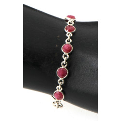 Bracelet ligne en argent 925ème serti de