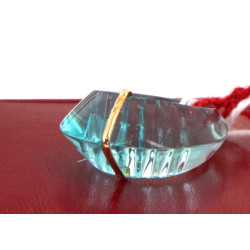 BACCARAT - Bague jonc en cristal bleu ci