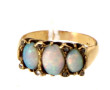 Bague ancienne en or jaune 18 cts, et 3 